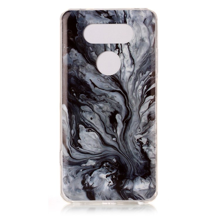 For LG V20 Marble Pattern IMD TPU Cell Phone Shell - Grey-2