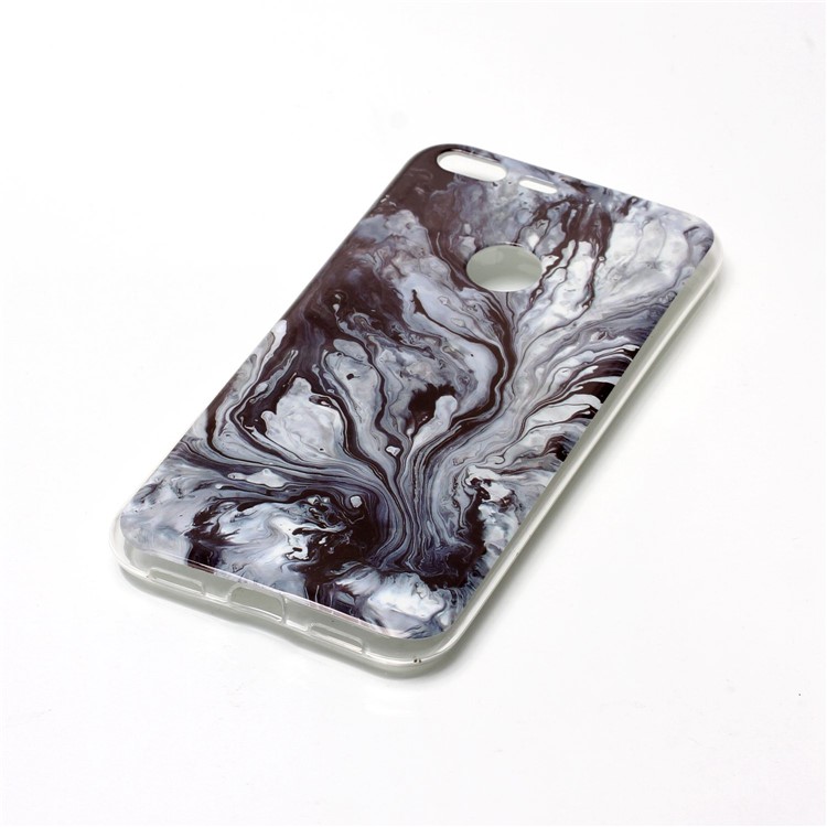 For LG V20 Marble Pattern IMD TPU Cell Phone Shell - Grey-3