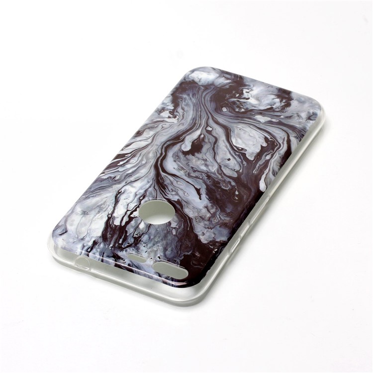 For LG V20 Marble Pattern IMD TPU Cell Phone Shell - Grey-4
