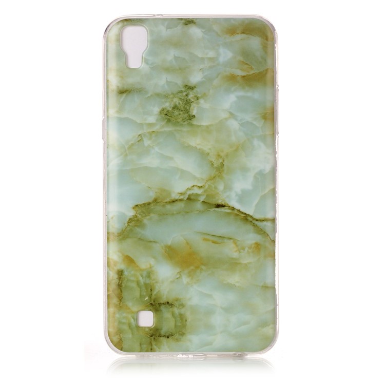 Marble Pattern IMD TPU Cellphone Case for LG X Power K220 K220DS - Light Green-2