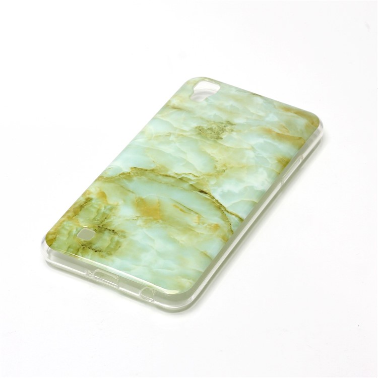 Marble Pattern IMD TPU Cellphone Case for LG X Power K220 K220DS - Light Green-3