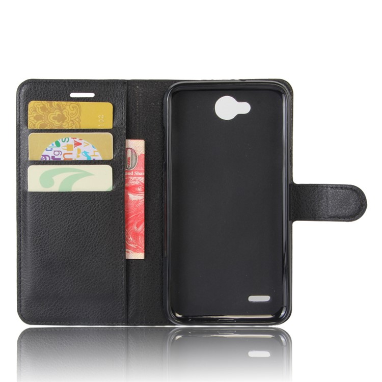 Litchi Texture Wallet Stand Leather Mobile Phone Case for LG X Power 2 - Black-3