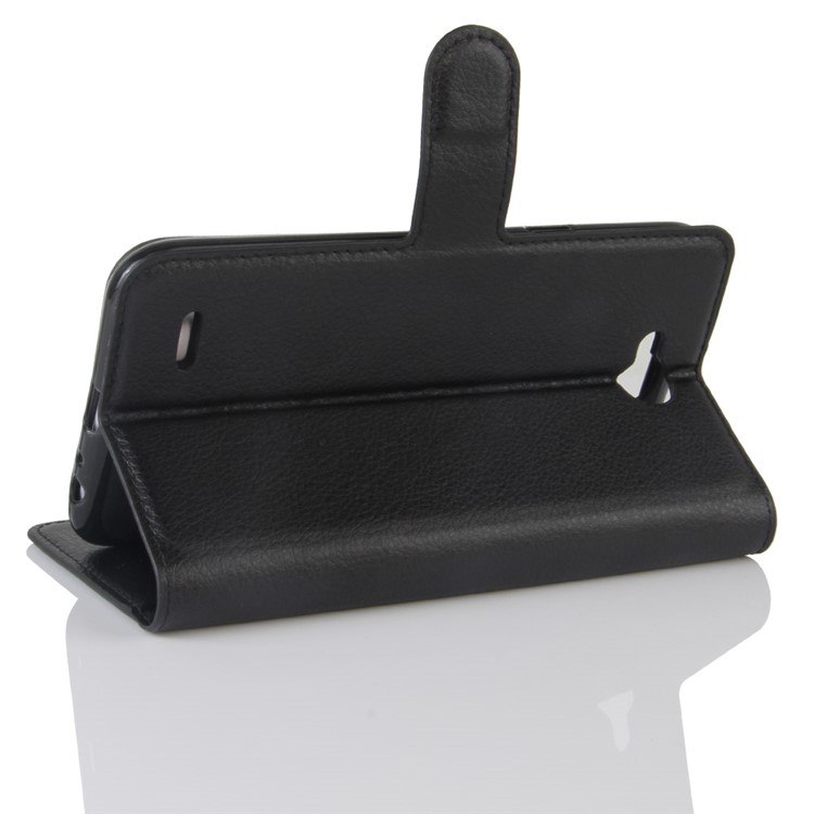 Litchi Texture Wallet Stand Leather Mobile Phone Case for LG X Power 2 - Black-5