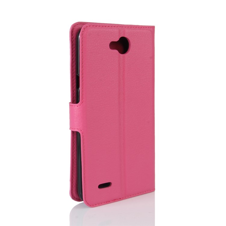 Litchi Texture PU Leather Wallet Stand Phone Cover for LG X Power 2 - Rose-6