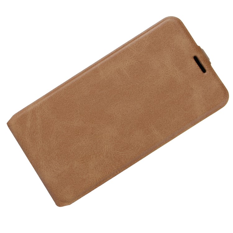 Vertical Flip Crazy Horse Leather Shell with ID/Photo Slot for LG Stylus 3/Stylo 3 - Brown-3