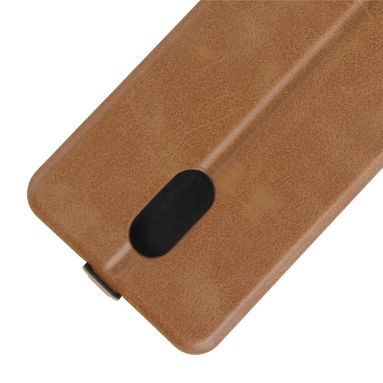 Vertical Flip Crazy Horse Leather Shell with ID/Photo Slot for LG Stylus 3/Stylo 3 - Brown-4
