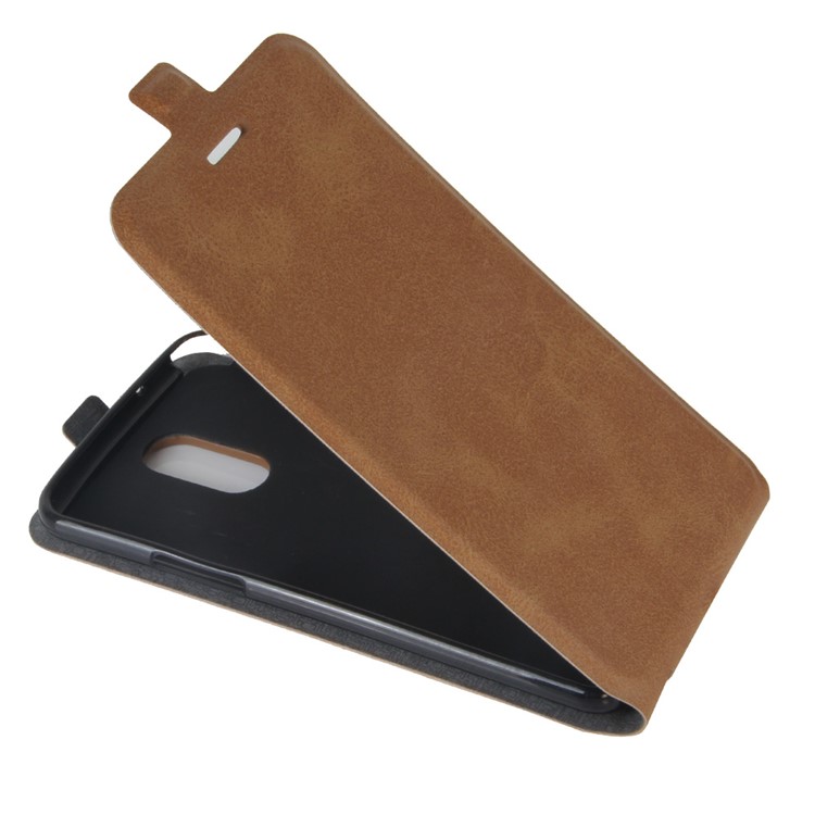 Vertical Flip Crazy Horse Leather Shell with ID/Photo Slot for LG Stylus 3/Stylo 3 - Brown-5
