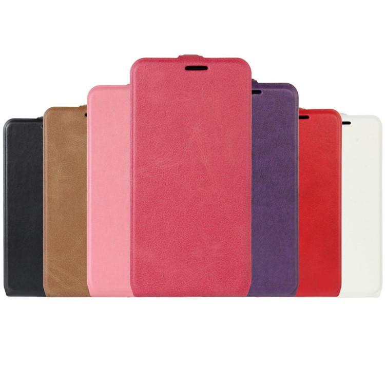 Vertical Flip Crazy Horse Leather Shell with ID/Photo Slot for LG Stylus 3/Stylo 3 - Brown-6