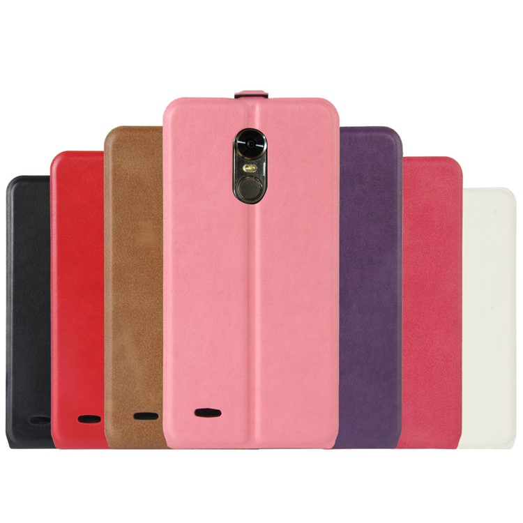 Vertical Flip Crazy Horse Leather Shell with ID/Photo Slot for LG Stylus 3/Stylo 3 - Brown-7