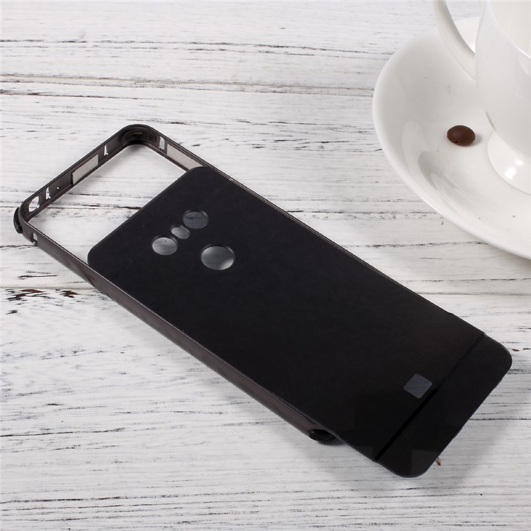 Slide-on Brushed Plating Hard Phone Case (Metal Bumper + PC) for LG G6 - Black-6