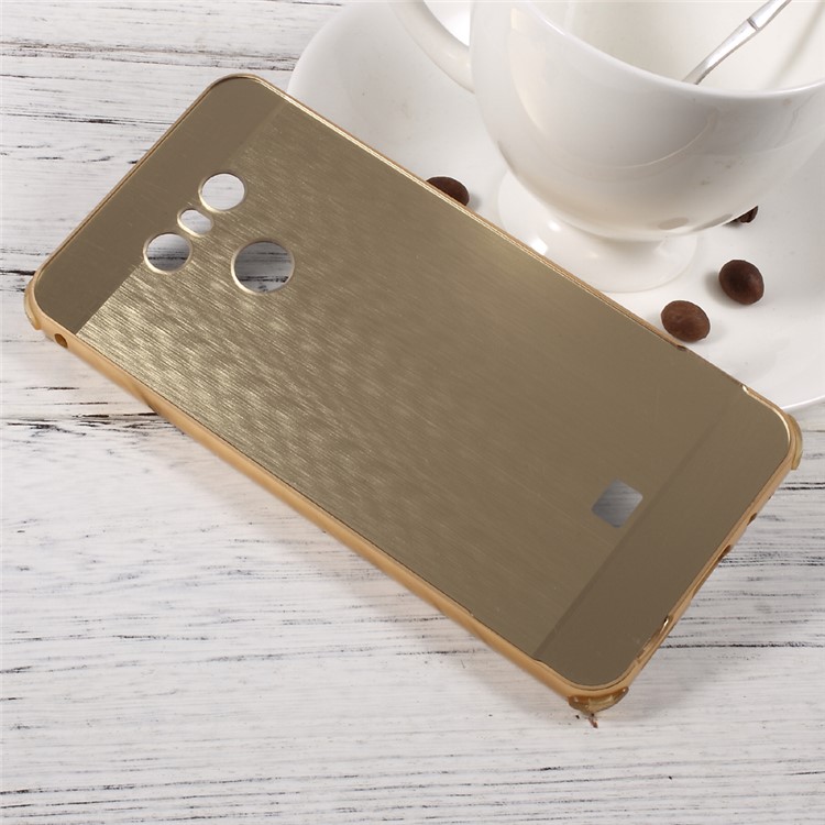 For LG G6 Slide-on Brushed Plating Hard Phone Case Shell (Metal Bumper + PC) - Gold-3