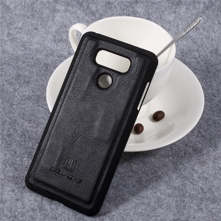 DG.MING Detachable 2 in 1 Split Leather Wallet Mobile Cover for LG G6 - Black-11