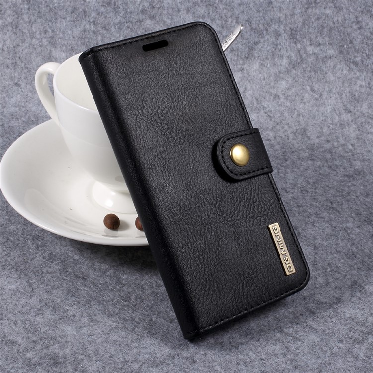 DG.MING Detachable 2 in 1 Split Leather Wallet Mobile Cover for LG G6 - Black-3