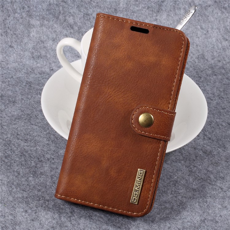 DG.MING Detachable 2 in 1 Split Leather Card Slots Mobile Phone Case for LG G6 - Brown-1