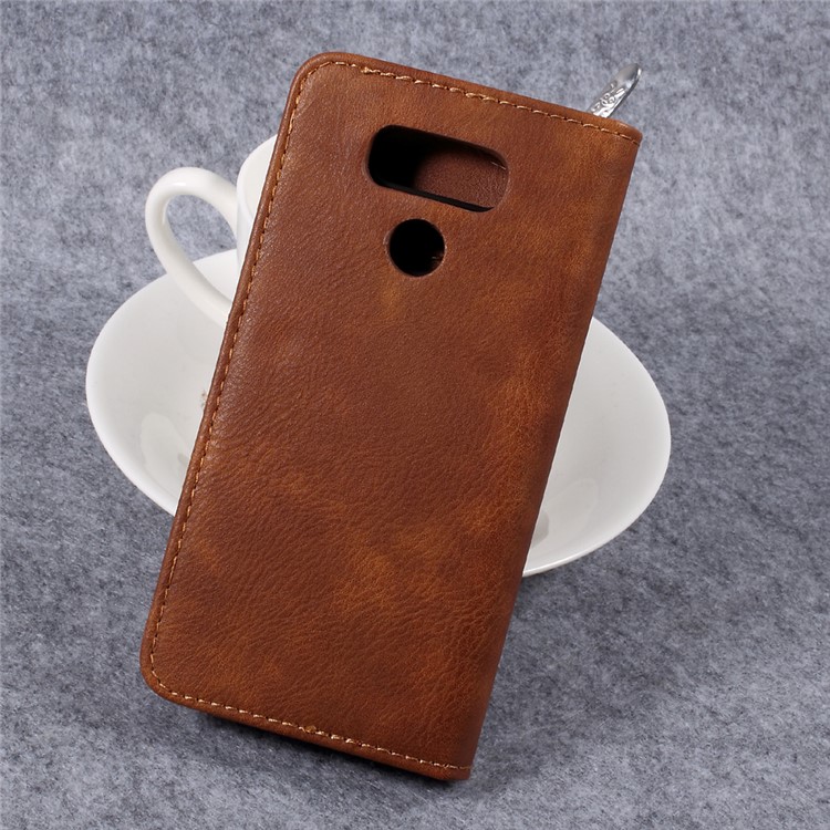 DG.MING Detachable 2 in 1 Split Leather Card Slots Mobile Phone Case for LG G6 - Brown-2