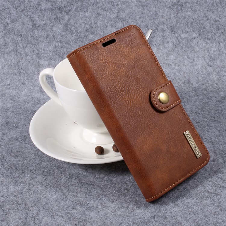 DG.MING Detachable 2 in 1 Split Leather Card Slots Mobile Phone Case for LG G6 - Brown-3