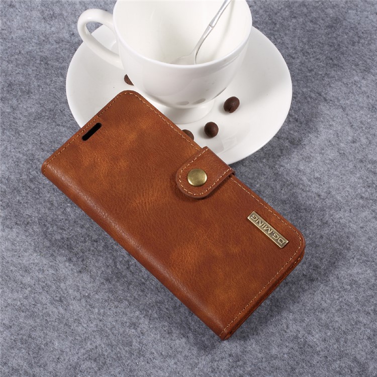 DG.MING Detachable 2 in 1 Split Leather Card Slots Mobile Phone Case for LG G6 - Brown-4