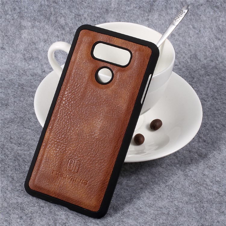 DG.MING Detachable 2 in 1 Split Leather Card Slots Mobile Phone Case for LG G6 - Brown-7