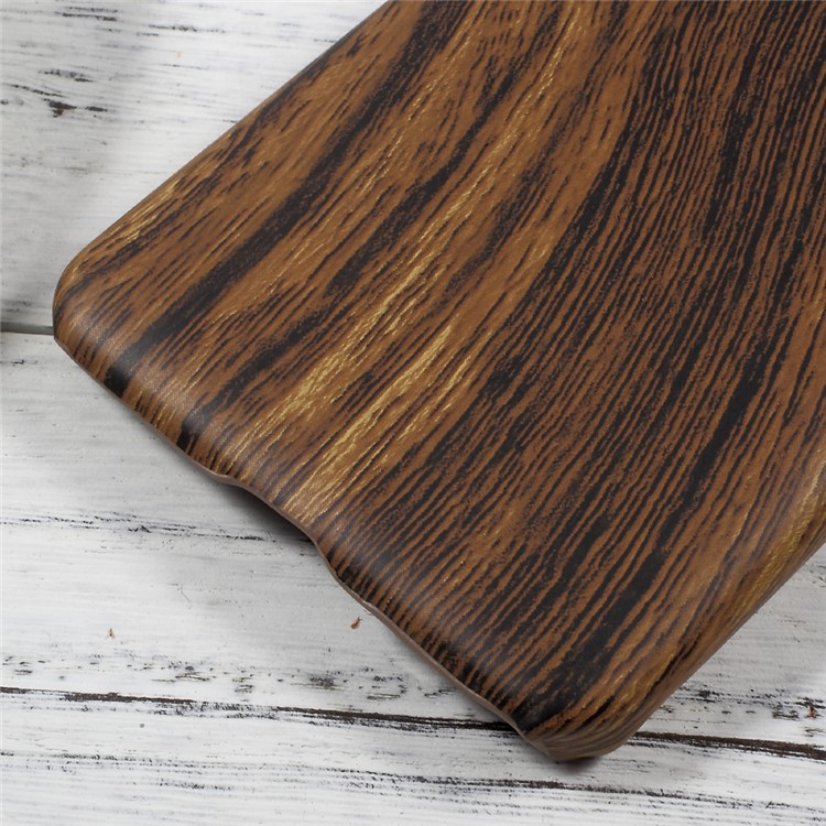 Leather Coated PC Protective Phone Case for LG G6 - Wood Texture / Brown-5