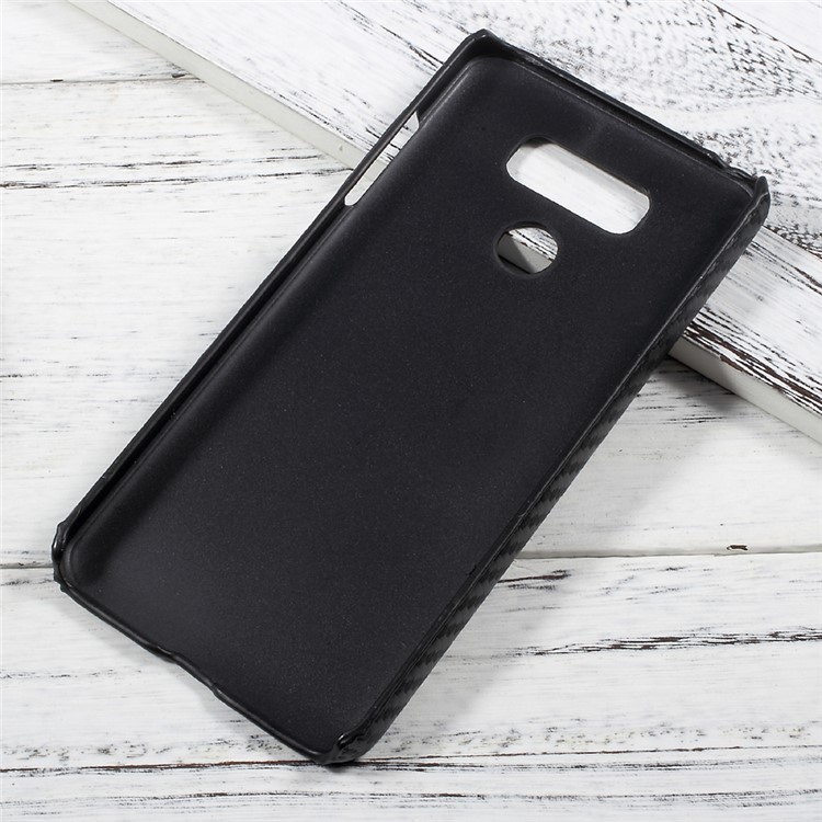 Leather Coated Plastic Hard Case for LG G6 - Carbon Fiber Texture / Black-4