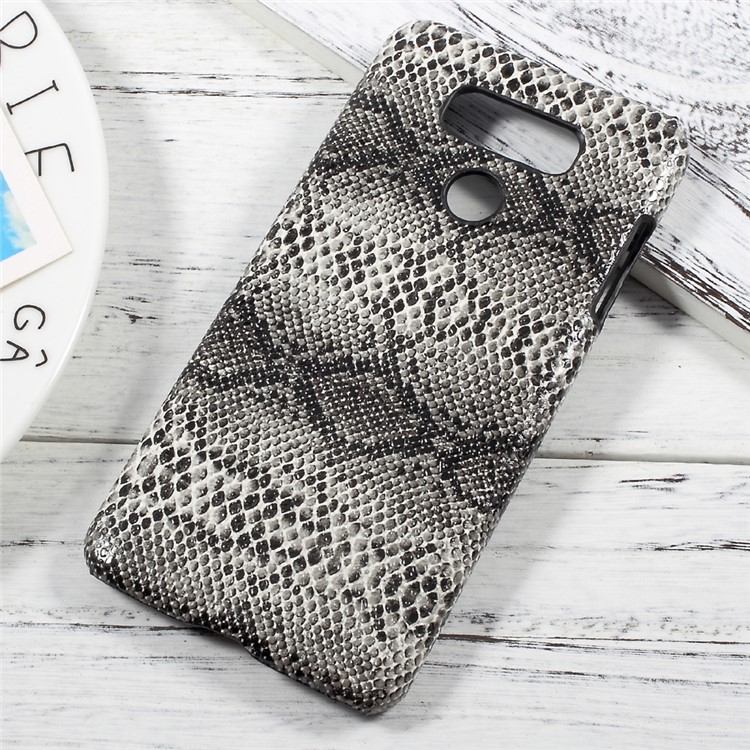 PU Leather Skin PC Protective Cell Phone Cover for LG G6 - Snake Texture / Black-1