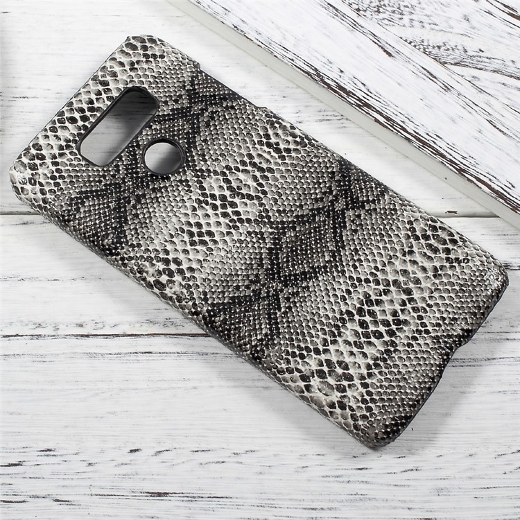 PU Leather Skin PC Protective Cell Phone Cover for LG G6 - Snake Texture / Black-2