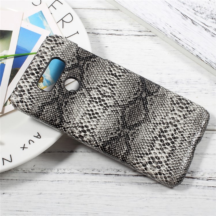 PU Leather Skin PC Protective Cell Phone Cover for LG G6 - Snake Texture / Black-3