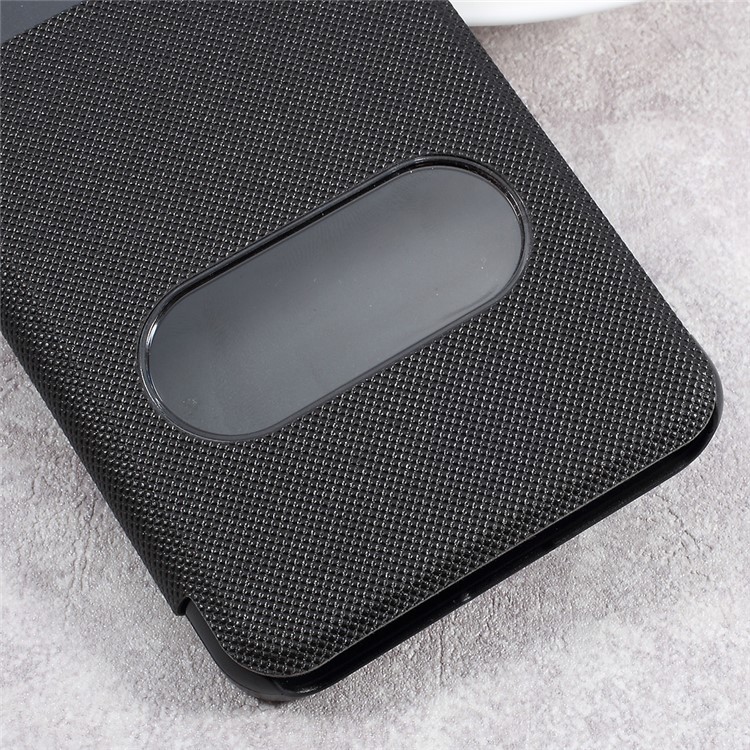 Double Window Leather Stand Flip Cell Phone Case for LG G6 - Black-6
