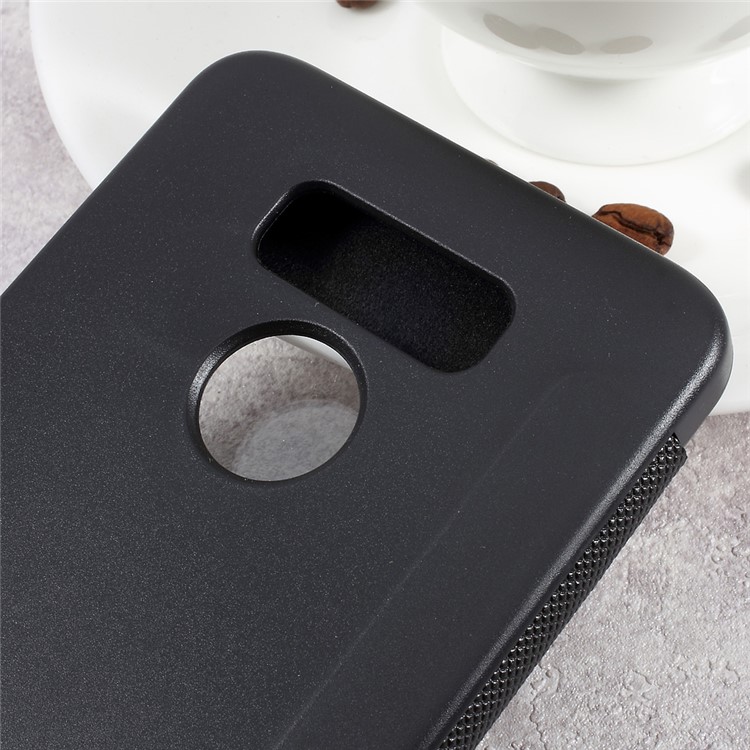 Double Window Leather Stand Flip Cell Phone Case for LG G6 - Black-7