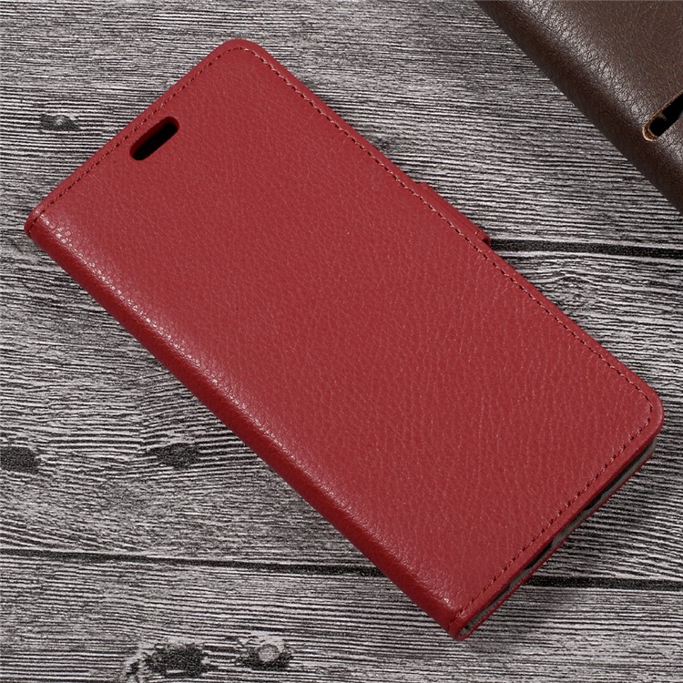 Litchi Skin Wallet Leather Stand Case for LG K4 (2017) - Red-3