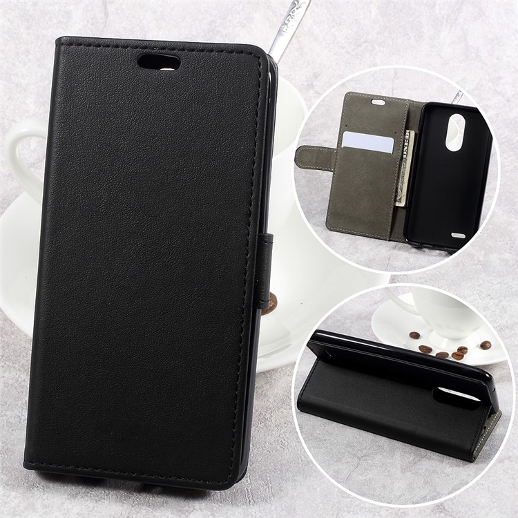PU Leather Wallet Cell Phone Case for LG K4 (2017) - Black-1
