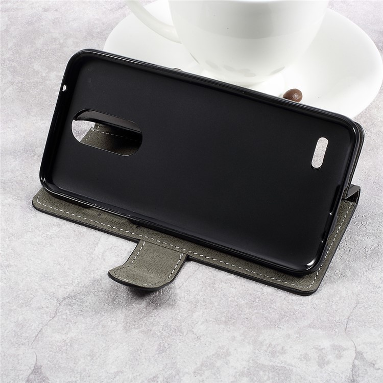PU Leather Wallet Cell Phone Case for LG K4 (2017) - Black-4