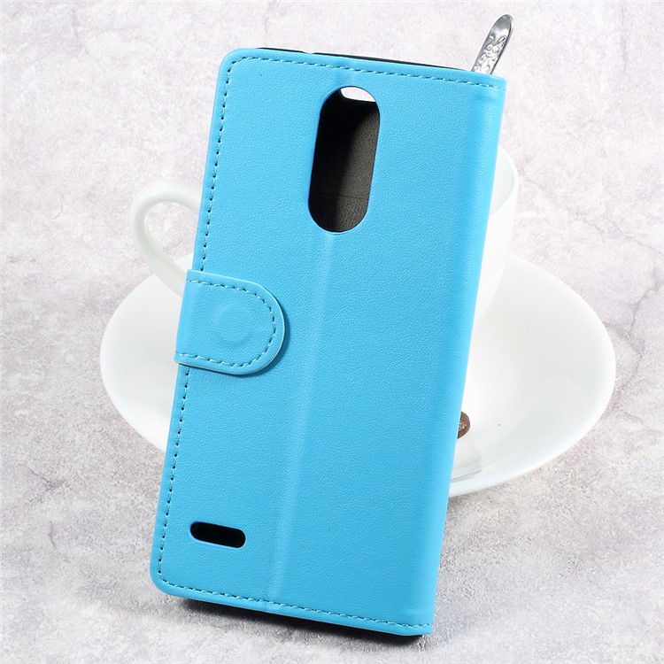 PU Leather Wallet Stand Mobile Shell for LG K4 (2017) - Blue-2