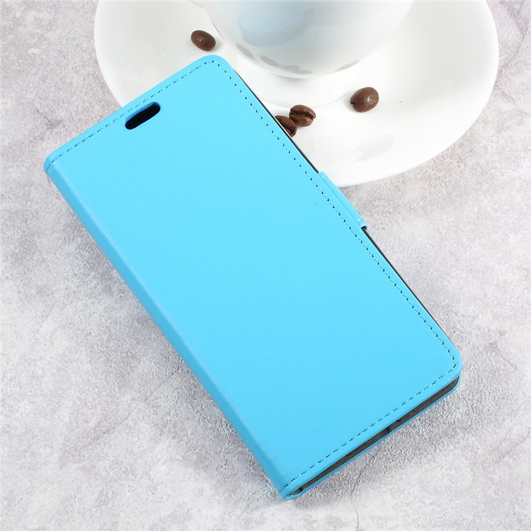 PU Leather Wallet Stand Mobile Shell for LG K4 (2017) - Blue-3