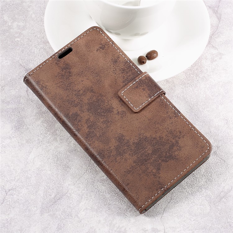 Retro Style Leather Flip Protective Cover Case for LG K10 (2017) - Brown-3