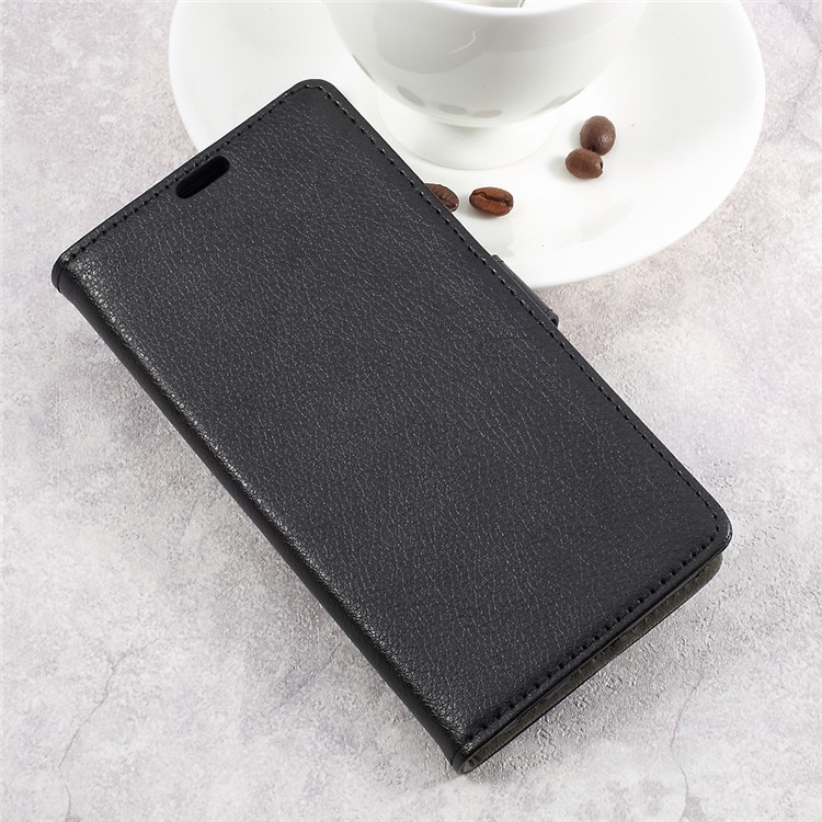 Litchi Texture PU Leather Stand Case with Card Slots for LG K10 (2017) - Black-3
