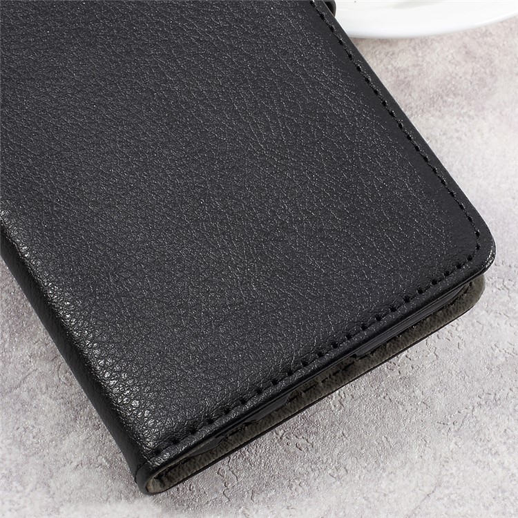 Litchi Texture PU Leather Stand Case with Card Slots for LG K10 (2017) - Black-4