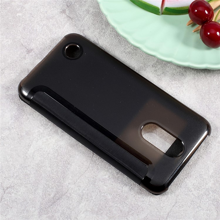 View Window Leather Flip Cell Phone Case for LG K10 (2017) - Black-4