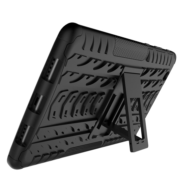 For LG G Pad III 8.0 V525 Kickstand PC + TPU Hybrid Cover Case Tire Pattern - Black-10