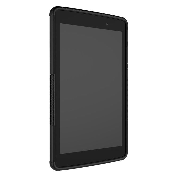 For LG G Pad III 8.0 V525 Kickstand PC + TPU Hybrid Cover Case Tire Pattern - Black-5