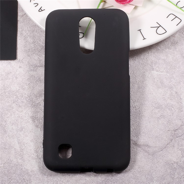 Matte Anti-fingerprint Soft TPU Protective Case for LG K10 (2017) - Black-1