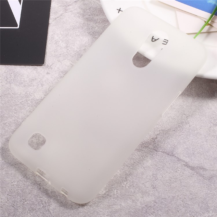 Matte Skin Soft TPU Cellphone Cover for LG K10 (2017) - Transparent-1