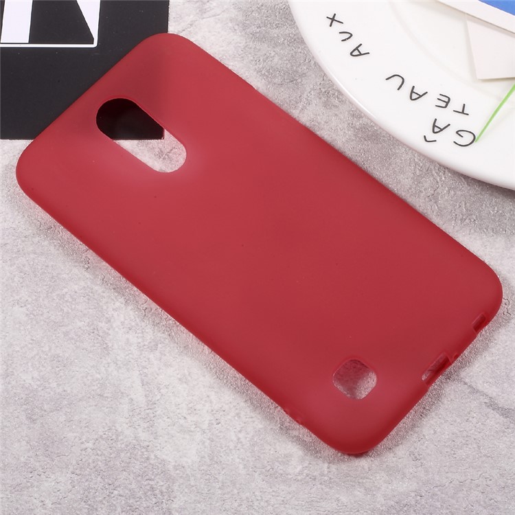 Matte Skin TPU Gel Case Accessory for LG K10 (2017) - Red-2