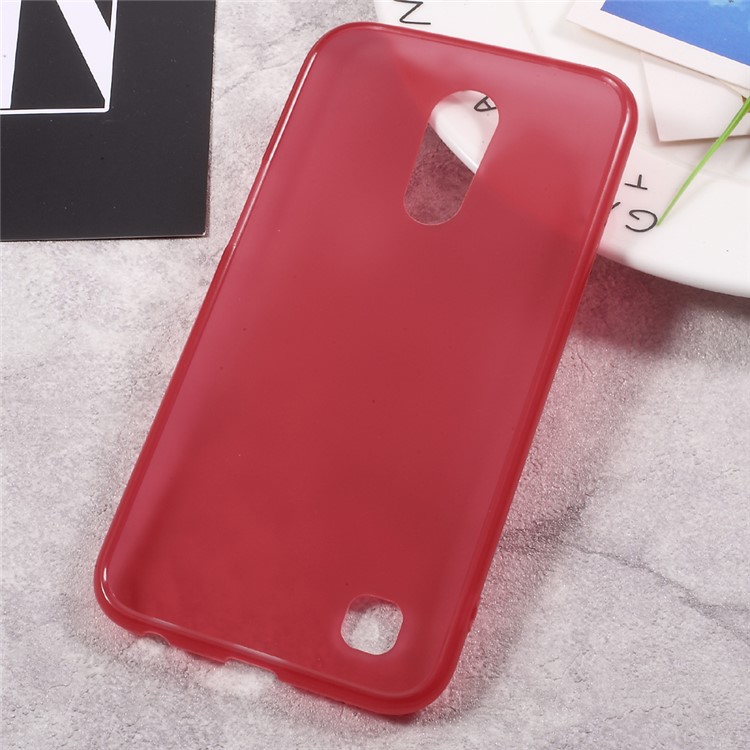 Matte Skin TPU Gel Case Accessory for LG K10 (2017) - Red-3
