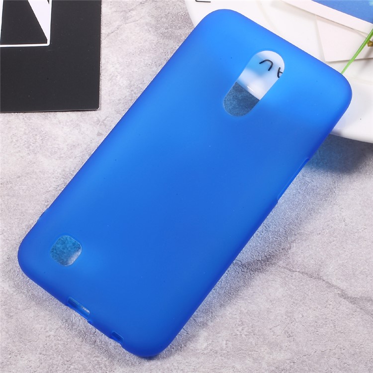 Matte Skin Soft TPU Mobile Shell Case for LG K10 (2017) - Blue-1