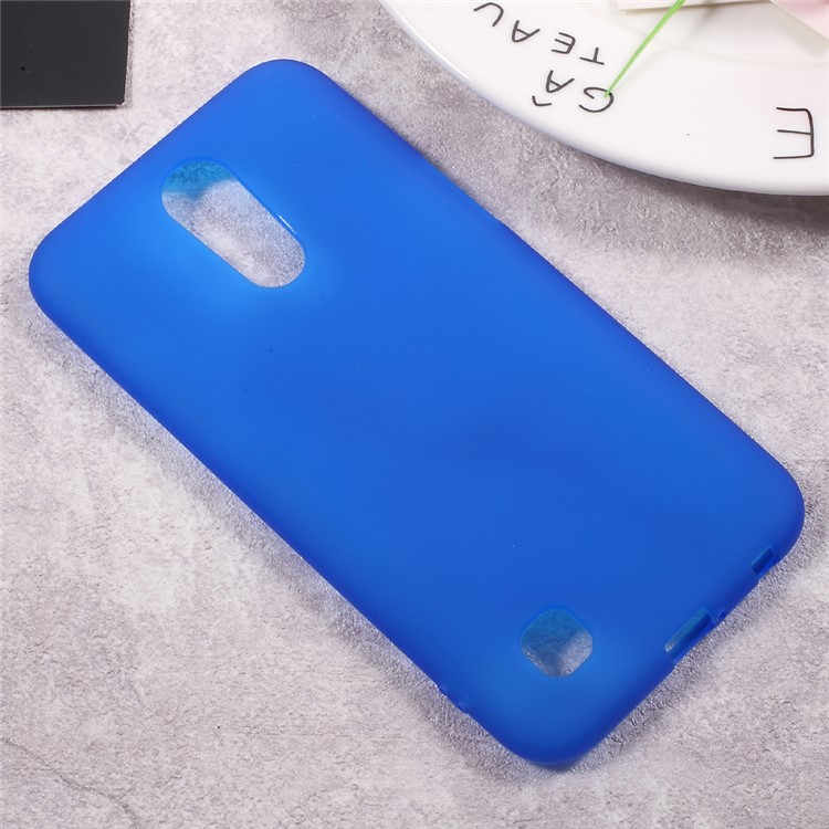 Matte Skin Soft TPU Mobile Shell Case for LG K10 (2017) - Blue-2
