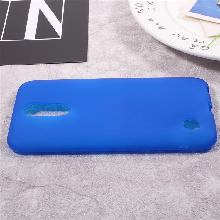 Matte Skin Soft TPU Mobile Shell Case for LG K10 (2017) - Blue-3
