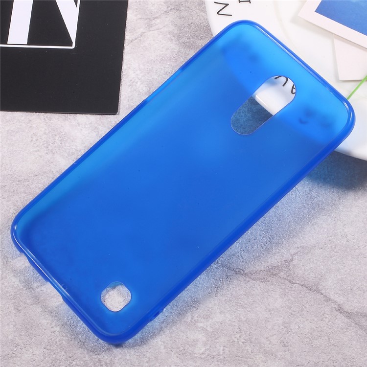 Matte Skin Soft TPU Mobile Shell Case for LG K10 (2017) - Blue-4