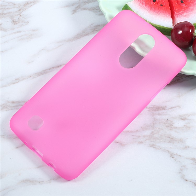 Matte Skin Soft TPU Gel Cover Case for LG K4 (2017) EU/US Version - Pink-1