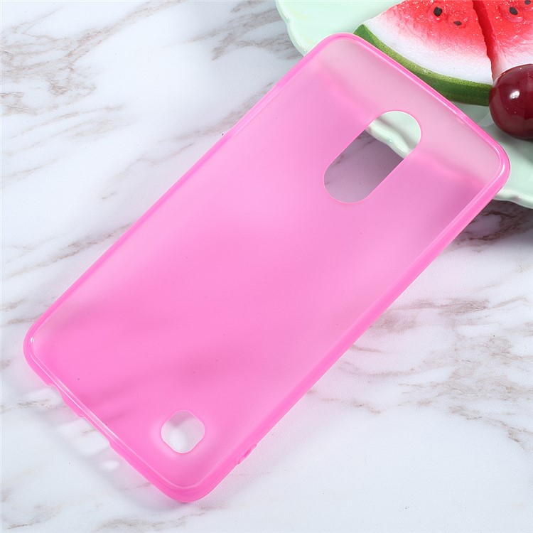 Matte Skin Soft TPU Gel Cover Case for LG K4 (2017) EU/US Version - Pink-2